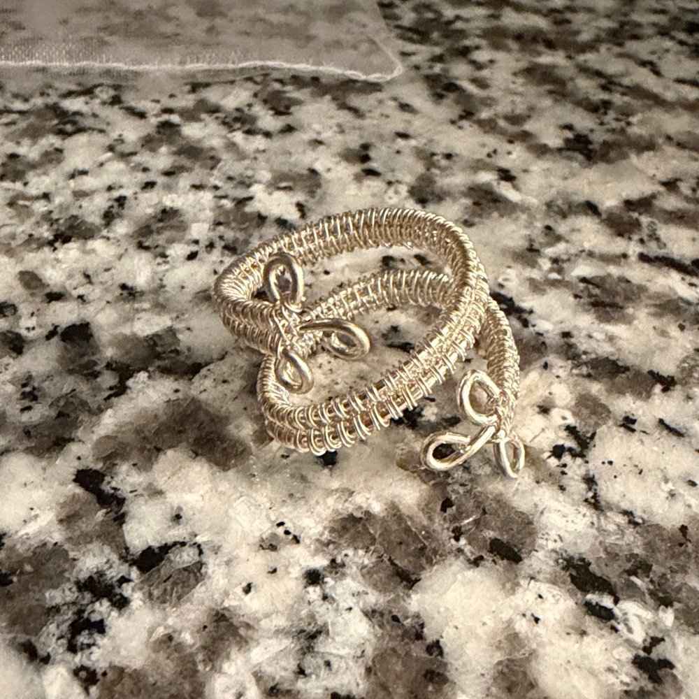 Elegant Silver Wire Wrapped Ring